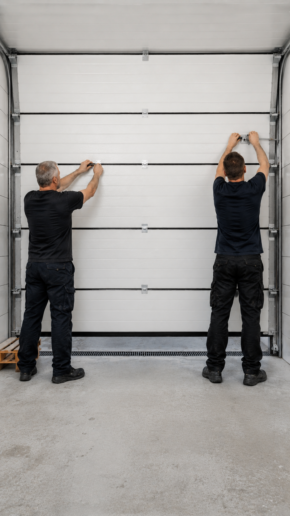 Führungsschienen eines Garagentores einstellen