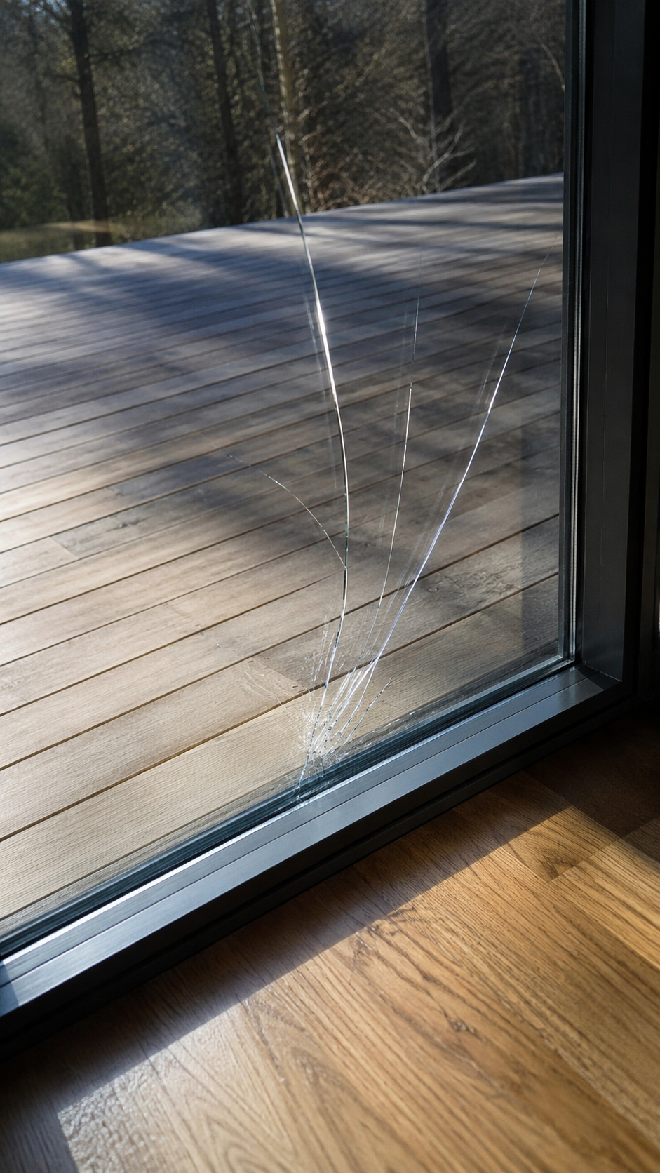 Beschädigte Fensterscheibe als Ausgangspunkt für Glasaustausch
